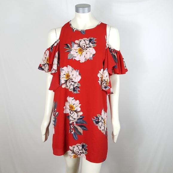 Papermoon Cold shoulder Floral Dress - Picture 2 of 5